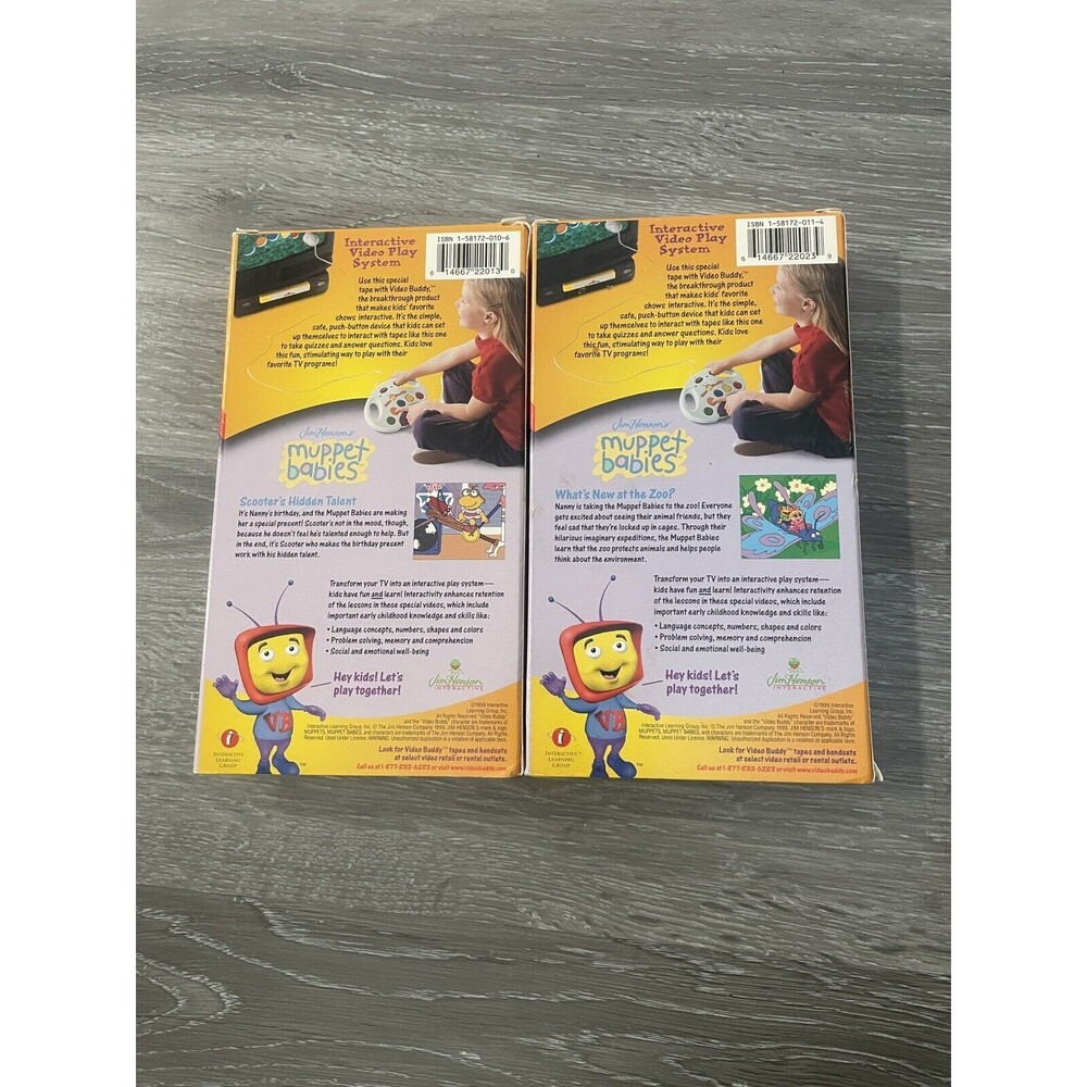 Video Buddy Muppet Babies Whats New At The Zoo Scooters Talent Lot Of 2 VHS 1999 - Picture 5 of 8